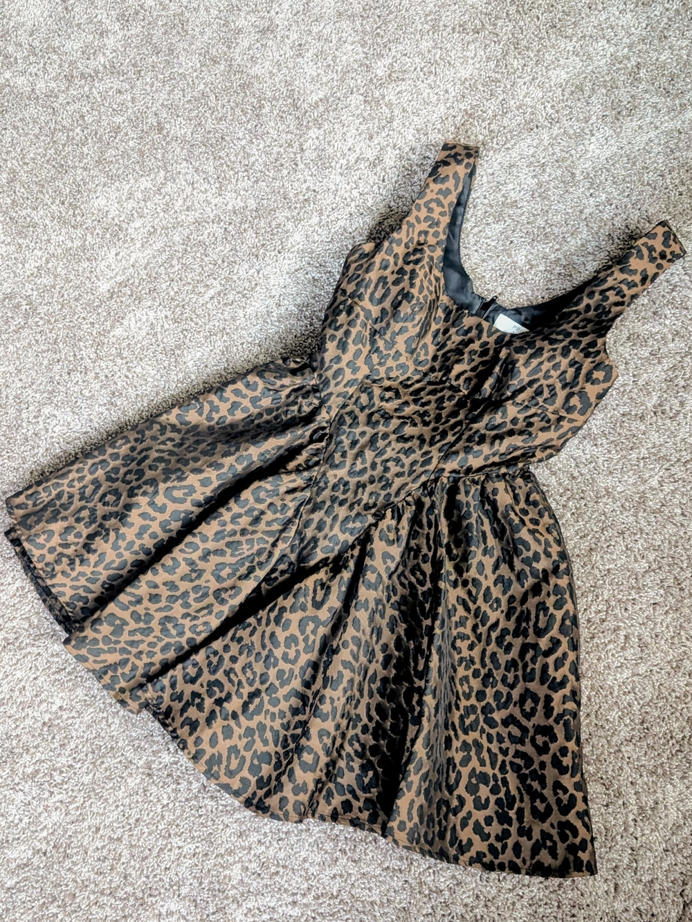 Primark Leopard Print Party Dress - Brown & Black